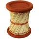 preview thumbnail 19 of 76, Natural Geo Moray Decorative Handwoven Jute Accent Stool Terracotta Orange