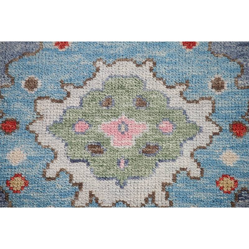 Floral Oushak Area Rug Handmade Wool Carpet - 8'11"x 11'9"