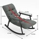 preview thumbnail 4 of 7, Cloth Rocking Chair Lunch Break Sofa Rocking Chair Modern Balcony Lounge Chair - N/A