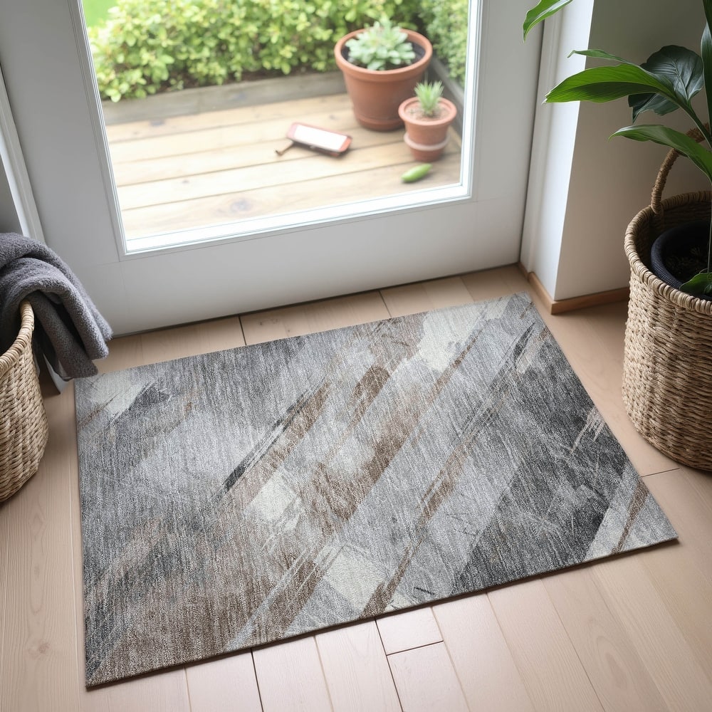 Premium Washable Super Soft Abstract Stripe Mayfield Rug