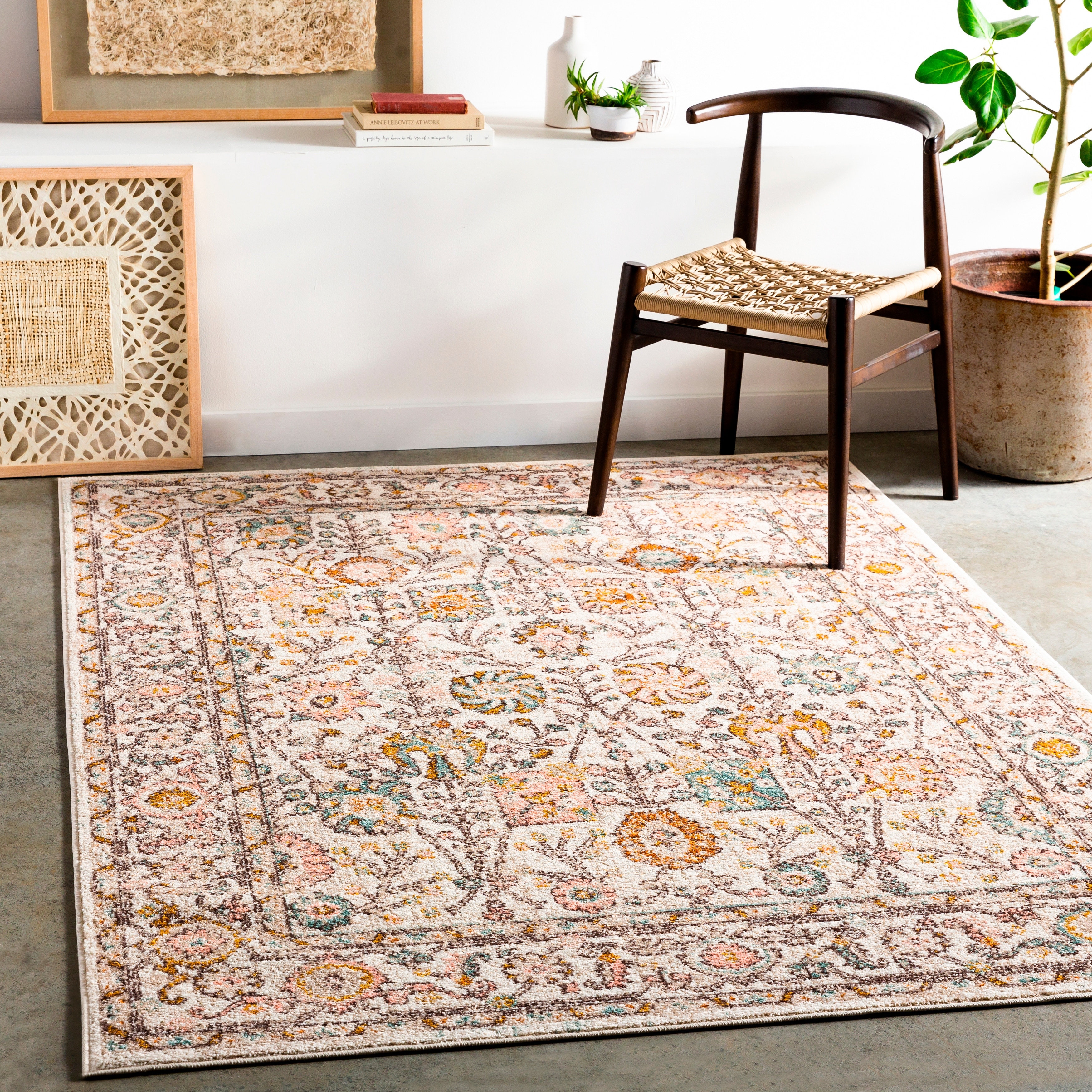 Entry rug on wood floor & carpet inlaid under a wood border in next room.  Love the various sized wood …