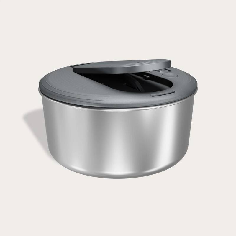 Zyliss Swift Dry Salad Spinner Stainless Steel Small (2-4 Portions)