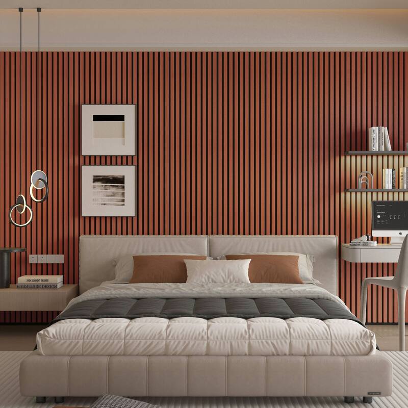 Art3d 7.9 X 107in Slat Acoustic Wall Panels,3D Fluted Sound Absorbing Panel, 4pcs - N/A