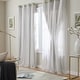 preview thumbnail 92 of 108, ATI Home Catarina Layered Curtain Panel Pair with grommet top 52x120 - Cloud Grey