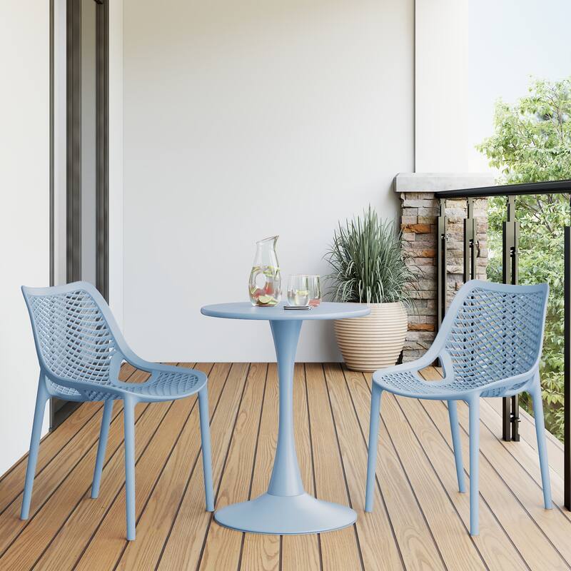 Frond and Form Outdoor Stacking Dining Side Chair (Set of 2)