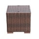 preview thumbnail 28 of 26, Outdoor Rattan Ottoman Set of 2 – Weather-Resistant Wicker Footstool with Thick Cushion