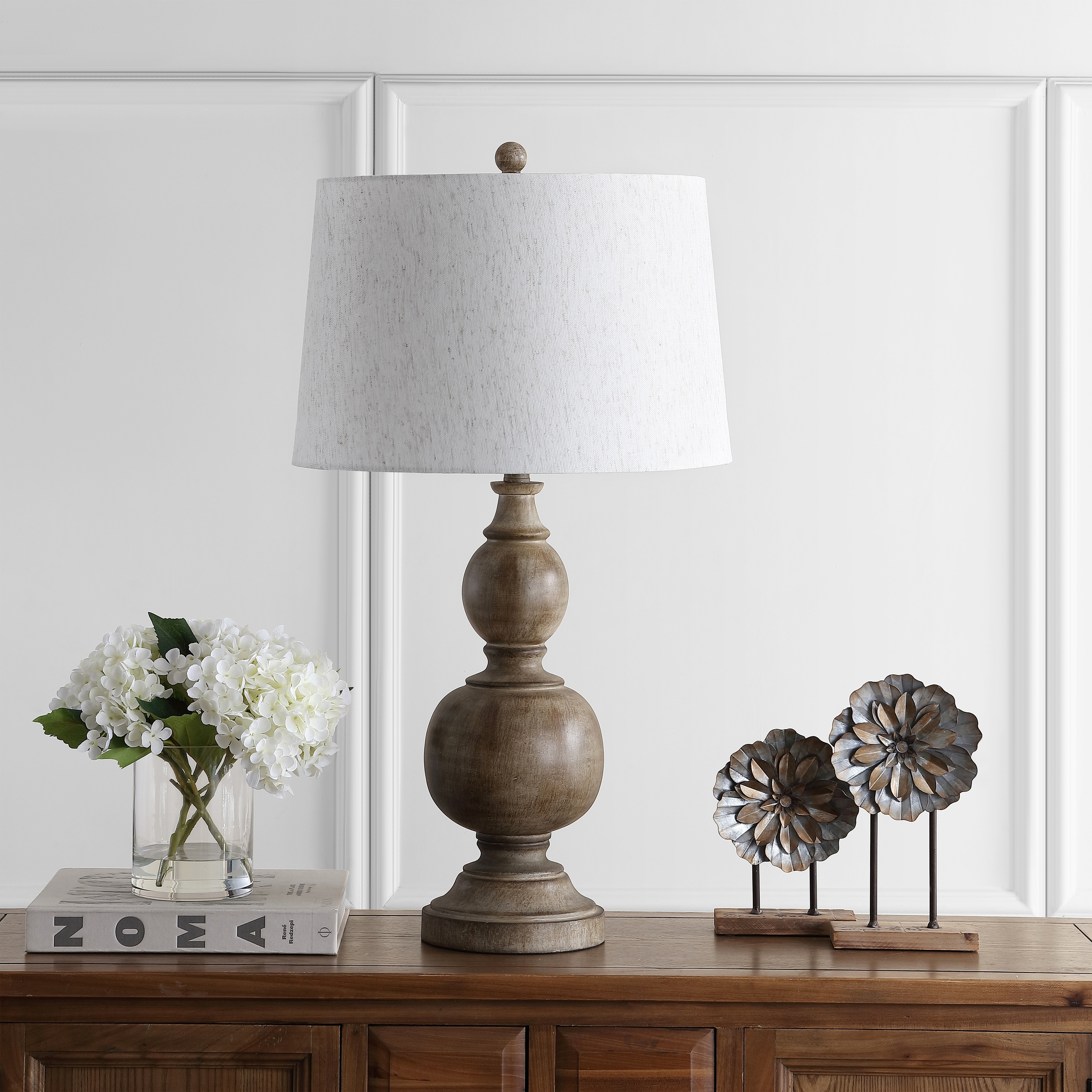 SAFAVIEH Lighting Nyree 32-inch Brown Table Lamp (Set of 2) - 17"x17"x31.5" - 17Wx17Dx32H