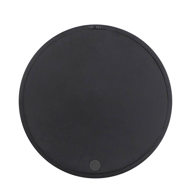 20" x 20" Circle Wall Mirror with Wooden Frame and Black Finish