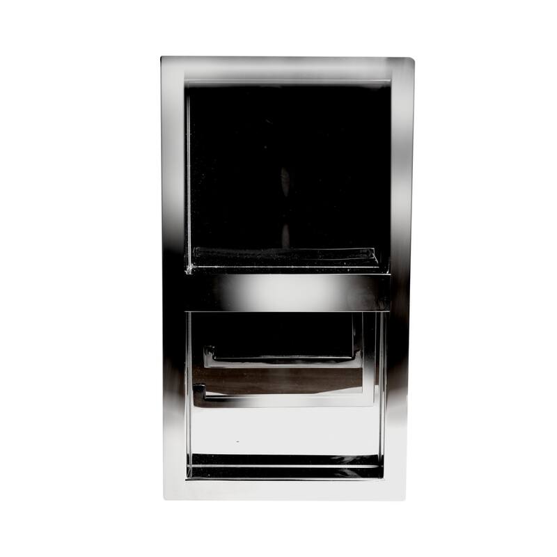 ALFI brand ABTPN88-PSS Polished Stainless Steel Recessed Toilet Paper Holder Niche - Grey