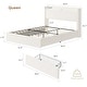 preview thumbnail 11 of 16, Boucle Bed Frame with Storage Headboard, Upholstered Platform Low Profile Bed Frame with 4 Storage Drawers