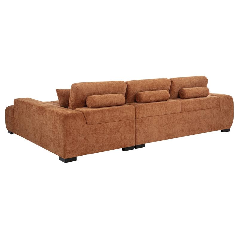 Octavia Fabric Upholstered Sectional Chaise Sofa