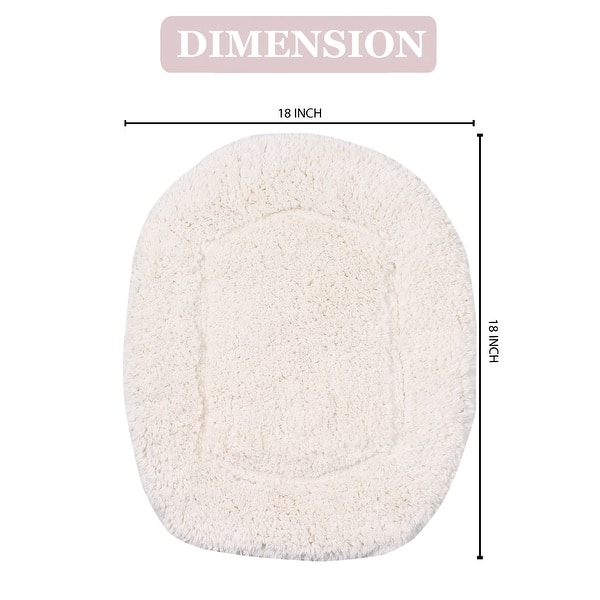 dimension image slide 38 of 50, Home Weavers Luxury Collection 100% Cotton Reversible Bathroom Washable Rug Soft and Absorbent bath Rug Non Slip