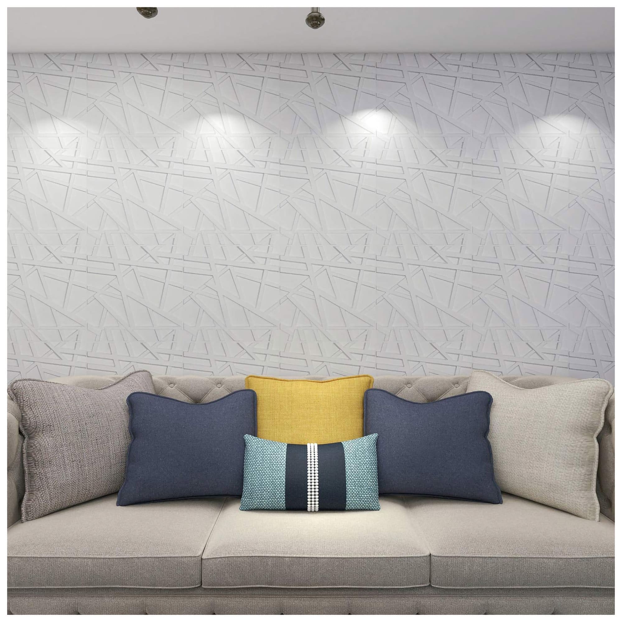 Shop Art3d 3d Wall Panels Pvc Crossing Lines Design 32 Sq Ft