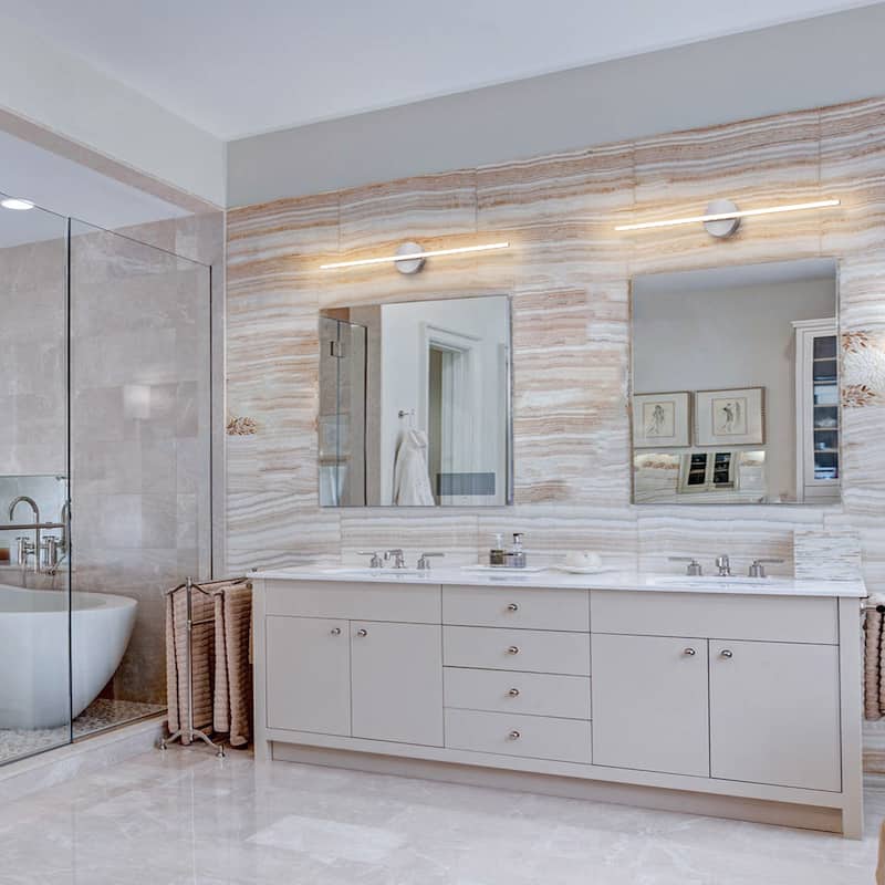 Modern 1-Light Dimmable LED Linear Bathroom Vanity Light