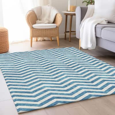Premium Washable Super Soft Modern Chevron Mayfield Rug