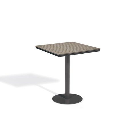 Travira 38" Square Bar Table - Vintage Tekwood