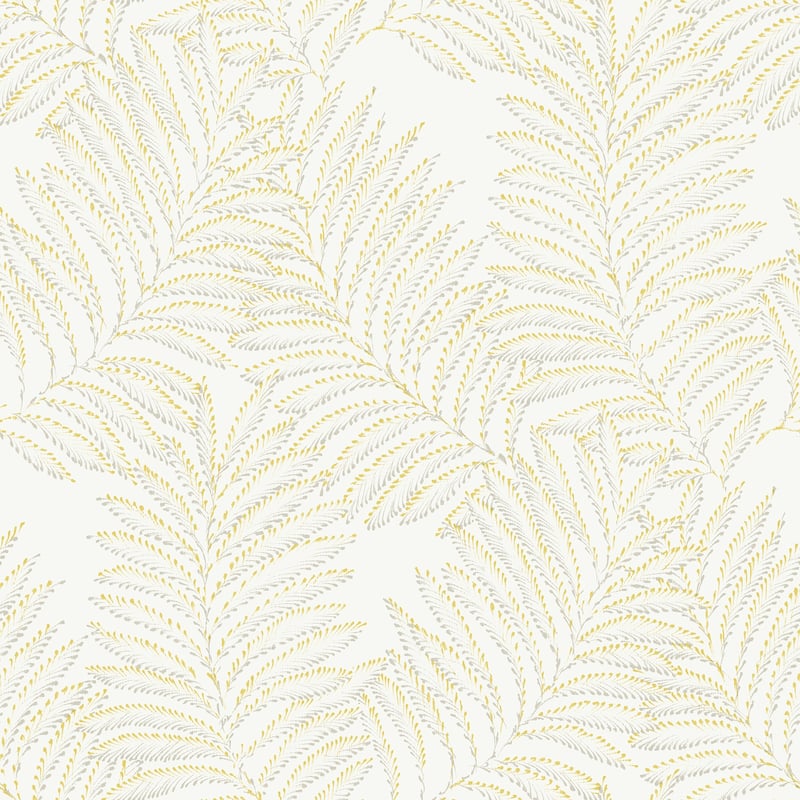 A-Street Prints Finnley Yellow Inked Fern Wallpaper
