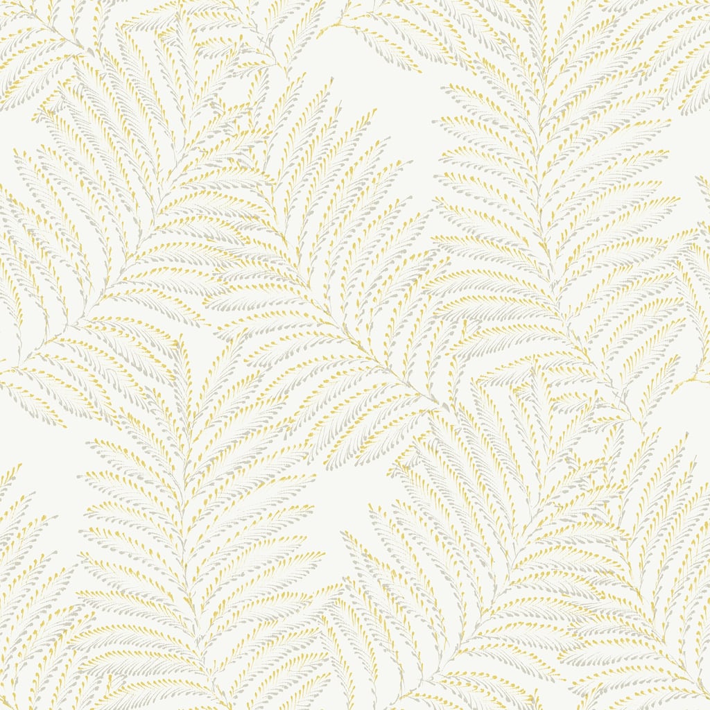 A-Street Prints Finnley Yellow Inked Fern Wallpaper