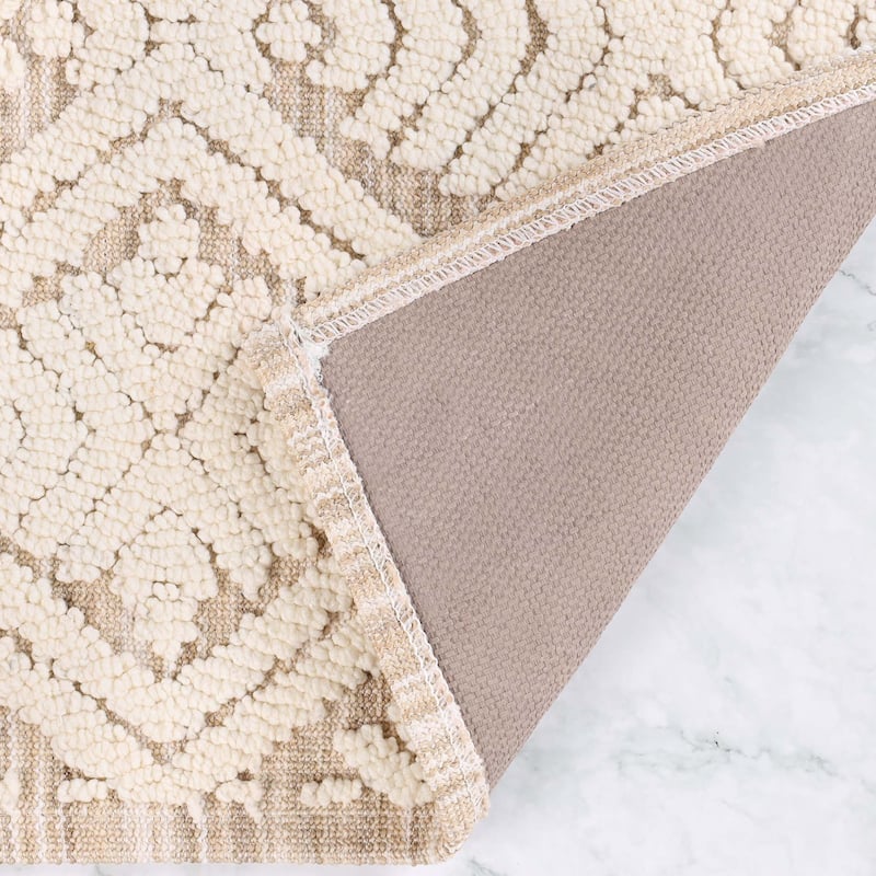 Superior Ceton Geometric Washable Bath Rug, Set of 2
