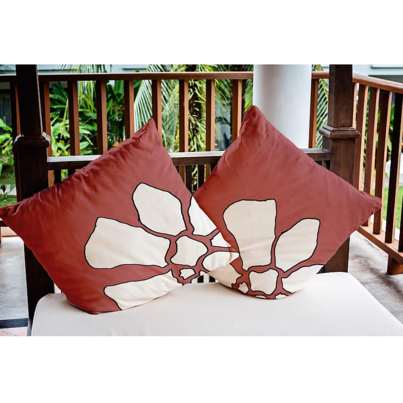 Petal Lines Indoor/Outdoor Throw Pillow