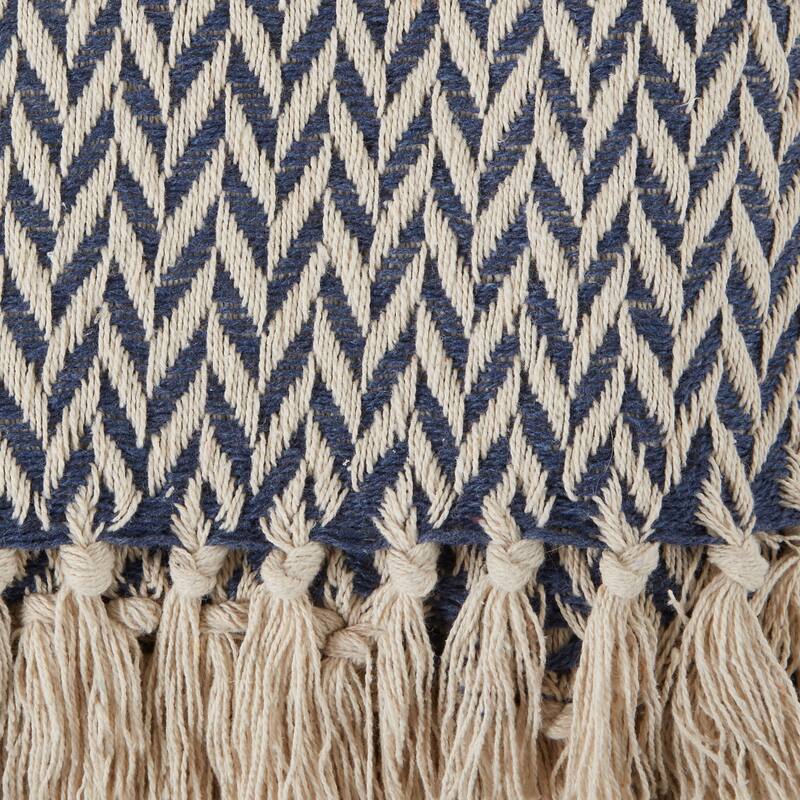 Stone Handloom Chevron Throw