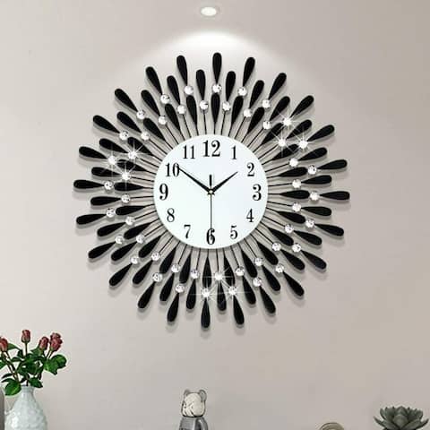 Vintage Style Burst Creative Craft Clock Metal Wall Clock - N/A