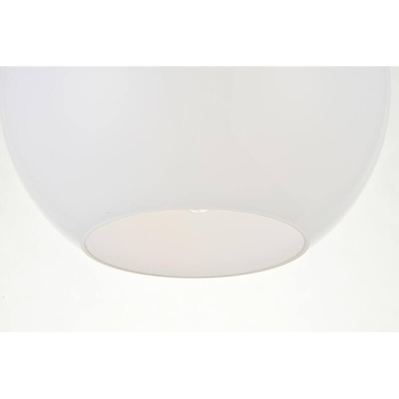 1-Light Flush Mount with 8 inch Frosted White Glass