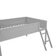 preview thumbnail 14 of 12, Wood Full Size Loft Bed with Desk and LED, Wooden Loft Bed Frame with Angled Ladder, No Box Spring Needed for Kids