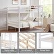 preview thumbnail 36 of 40, Full over Full Wooden Bunk Bed, High Guardrail,Ladder, No Box Spring