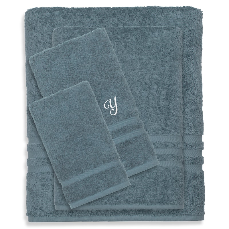 Authentic Hotel and Spa 100% Turkish Cotton 4PC Denzi Towel Set. - Y