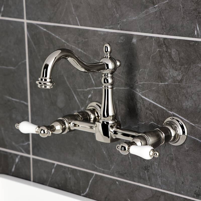 Heritage Two-Handle Wall Mount Bridge Kitchen Faucet