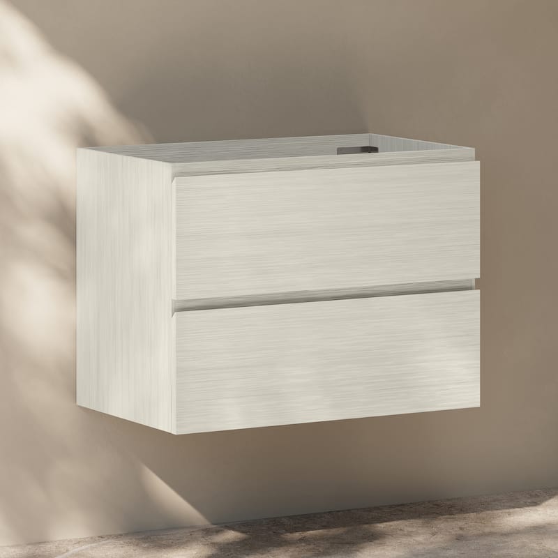 Liberte 30" Wall-Mounted Bathroom Vanity Cabinet Without Top In White Oak - 30