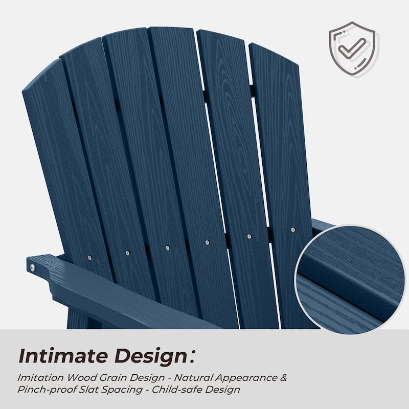 Set of 2 HDPE Adirondack Swivel Gliders, Outdoor Patio Chair Set