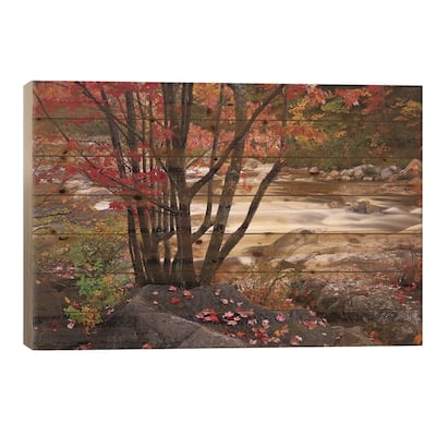 Swift River Near Rocky Gorge, White Mountains National Forest, New Hampshire Print On Wood by Tim Fitzharris - Multi-Color