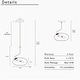 preview thumbnail 5 of 9, Modern 1-Light Gold Milk White Pendant Lights Frosted Glass Kitchen Island Lights - 9.8" L x 5.5" W x 11.4" H