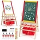 preview thumbnail 1 of 12, Flip-Over Double-Sided Kids Art Easel - 20.5 " x 20 " x 42 " (L x W x H) Multi
