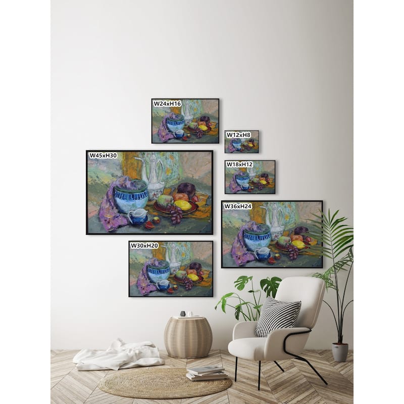 Good Food Floater Framed Print on Canvas