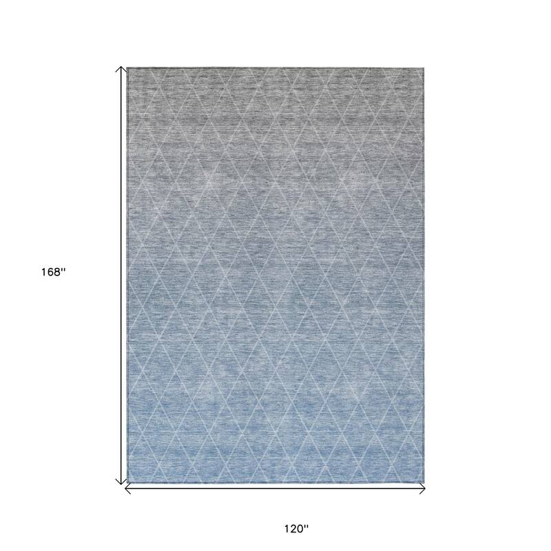 HomeRoots Geometric Transitional Rectangle Outdoor Rug