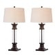 preview thumbnail 4 of 26, JONATHAN Y Stevens 32" Metal/Glass LED Table Lamp, Bronze (Set of 2)