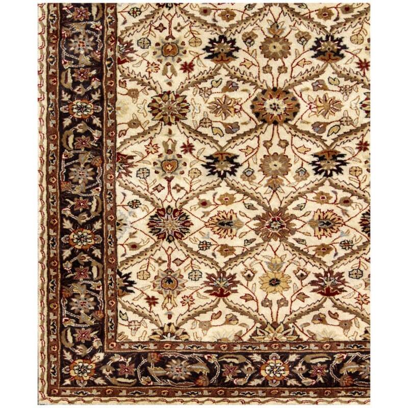 Bomeg Hand Tufted Traditional Non Skid Stain Resistant Area Rug By HomeRoots - 96' X '60' X '0.5