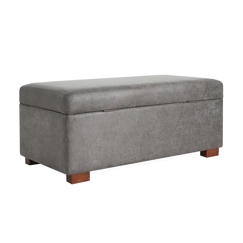 Christopher Knight Home- Aurelius Rectangle Chenille Storage Ottoman
