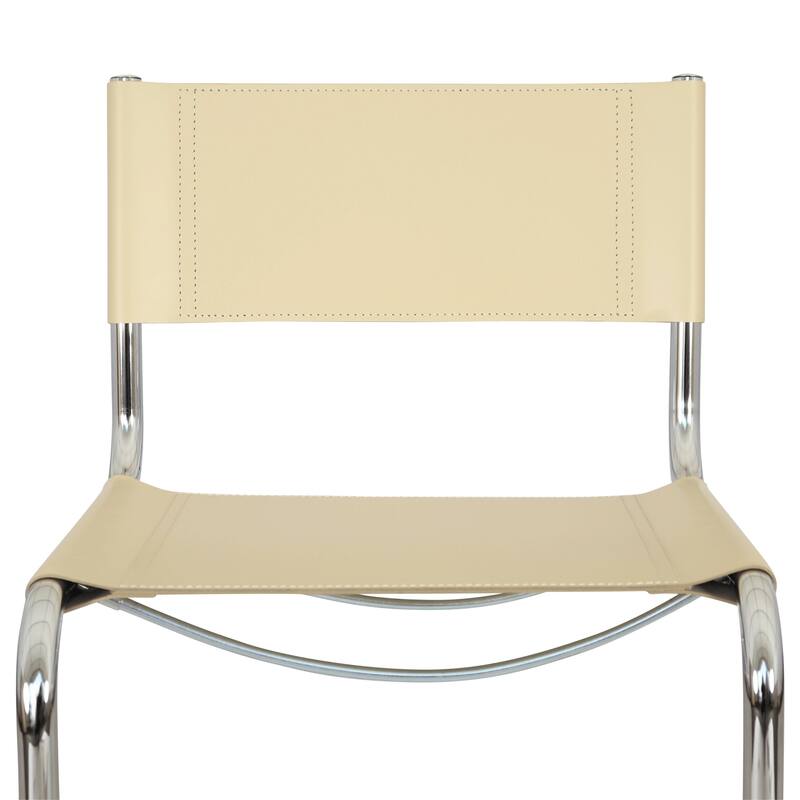 Breuer Chair Company Mart Stam Cantilever Side Chair w/ Chrome Frame (Various Bonded Leather Colors)