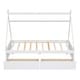 preview thumbnail 9 of 11, White Twin Size Wood House Platform Bed with Two Drawers