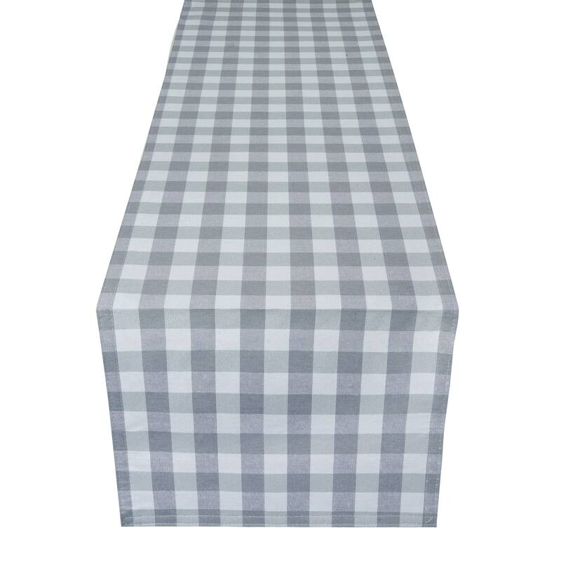 Buffalo Check Table Runner - 13x90 - Grey