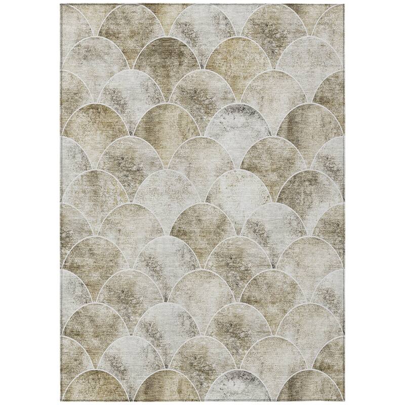 Machine Washable Indoor/ Outdoor Chantille Contemporary Rug