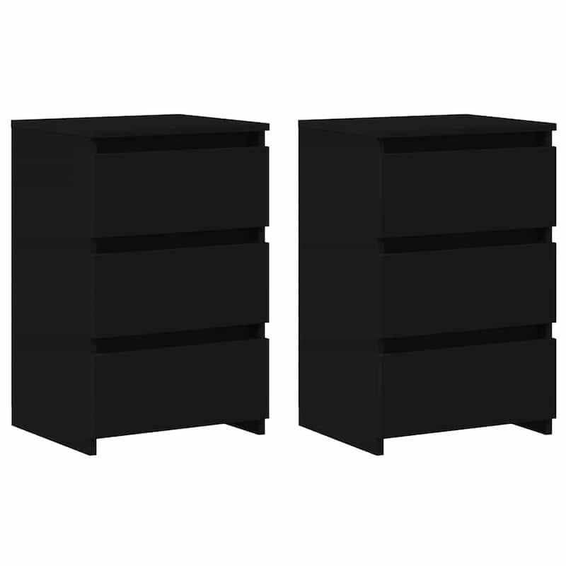 vidaXL Bed Cabinet Set of 2 Engineered Wood