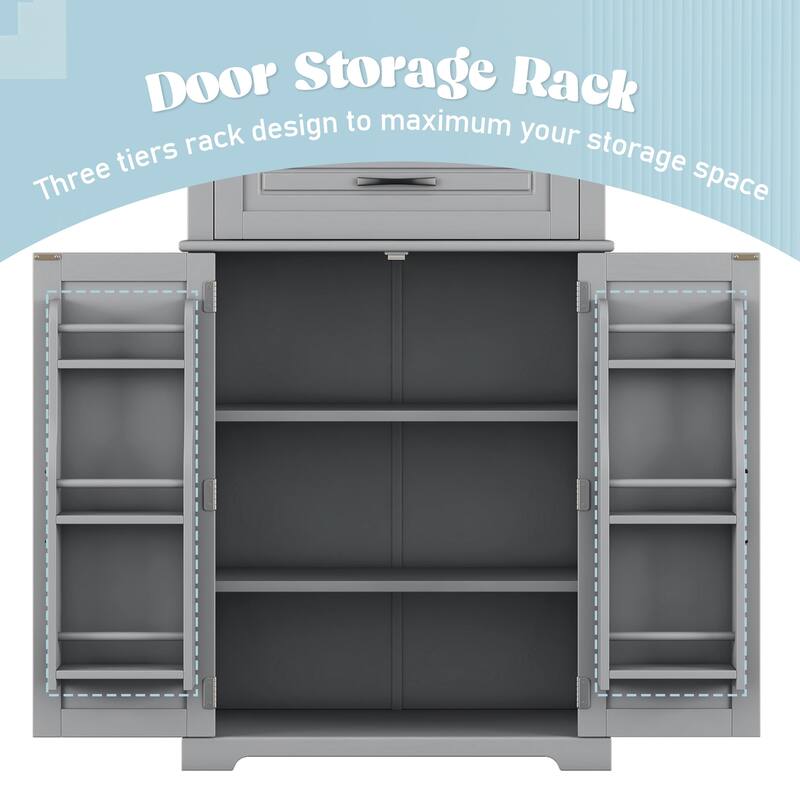 Christopher Knight Home - Whitmore Tall Bathroom Storage Cabinet with Adjustable Shelves and Multi-Functional Design