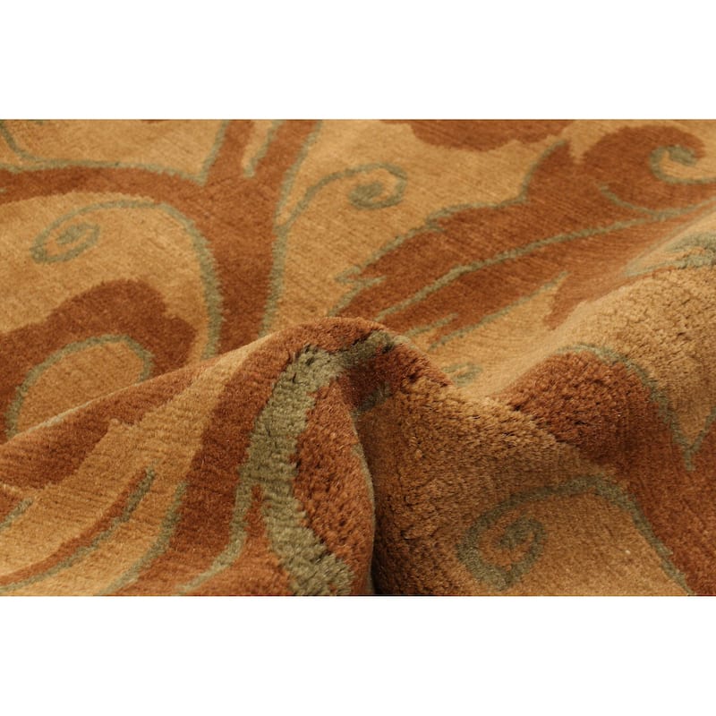 ECARPETGALLERY Hand-knotted Opulence Brown Wool Rug - 2'8 x 9'1