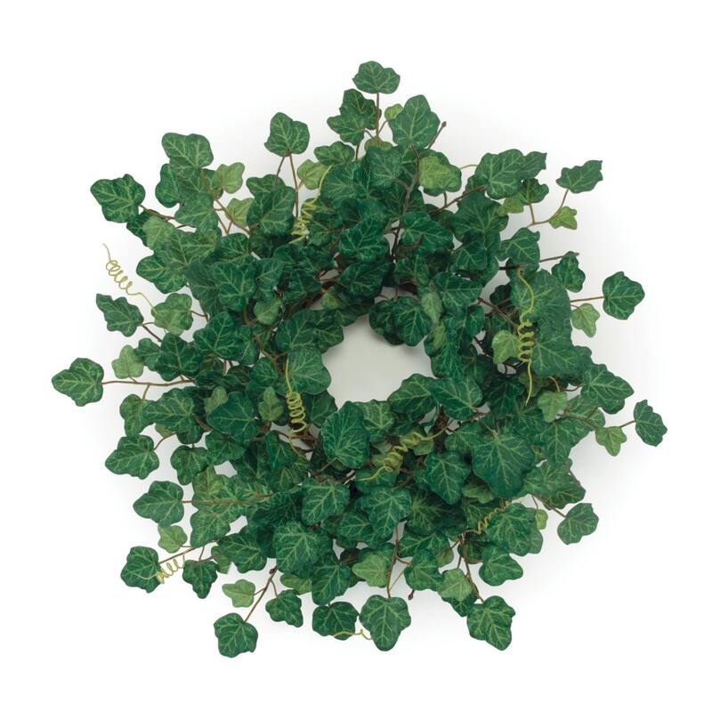 HomeRoots 18" Green Ivy Artificial Wreath