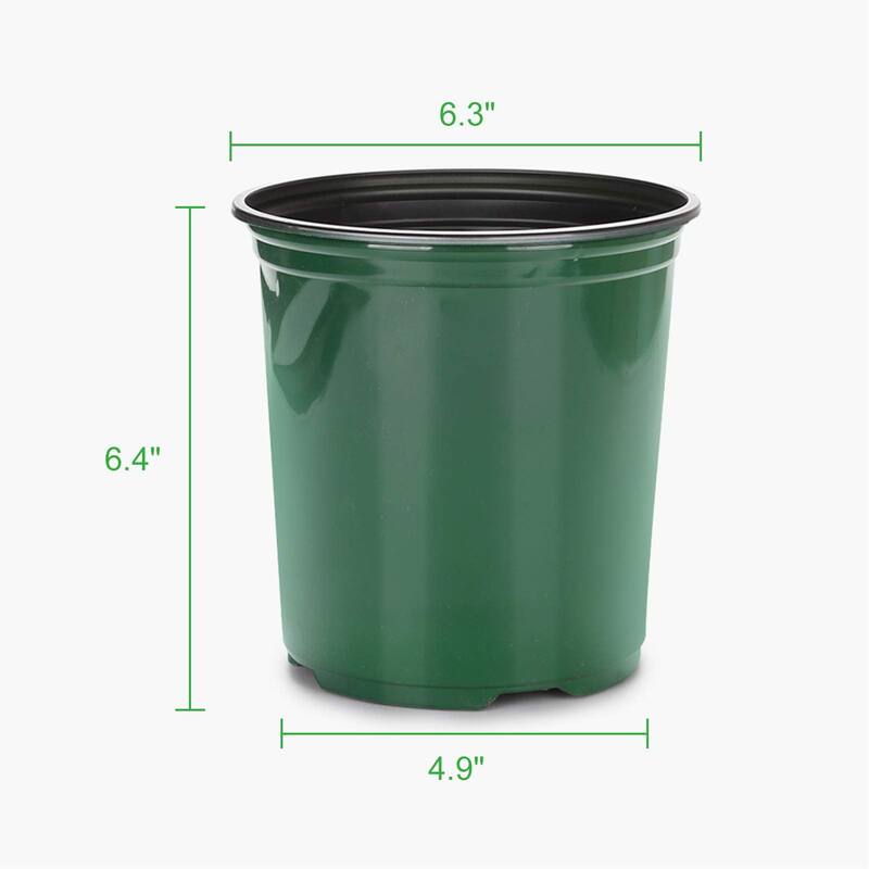 24 Packs 0.7 Gallon Flexible Nursery Pot Flower Pots Bed Bath